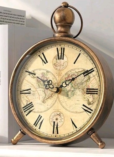 Vintage style desk clock roman - vintage,