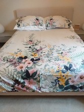 Matalan 100% cotton Super King size duvet cover set Floral/stripe
