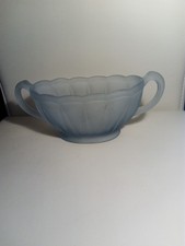 Bagley Art Deco Frosted Blue