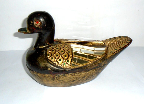 Wooden duck storage box - duck, with