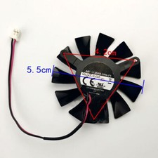 55mm Fan 2Pin For XFX GT240 GT430 8600GT 8500GT HD5570 9500GT Graphics Card #A6-