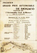 AV30 Vintage 1929 Monaco Grand Prix Motor Racing Poster Re-Print A2 A3