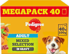 PEDIGREE - Adult Wet Dog Food Pouches - 40 x 100 g Mixed Selection in Gravy