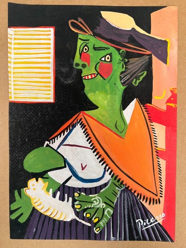 Pablo picasso drawing paper - drawing, on