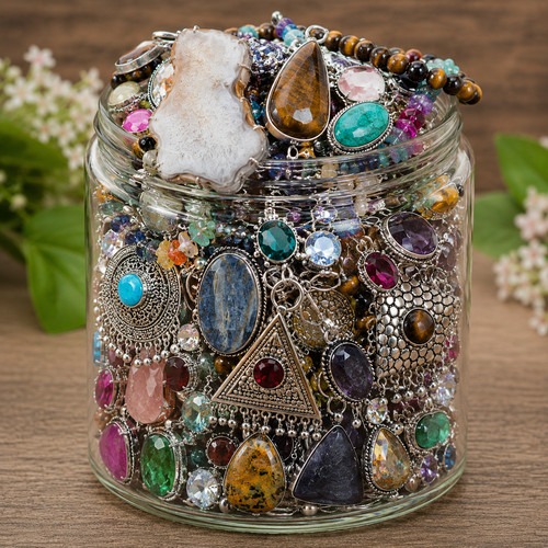 Mystery jar mixed jewelry lot - jar,