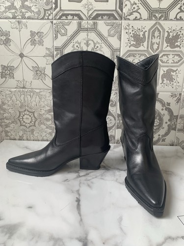 Zara black leather - zara,