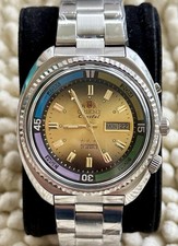 Orient Crystal Automatic 21 Jewels Gold Dial Men’s Watch Dual Crown Japan