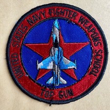 US NAVY FIGHTER WEAPONS SCHOOL Top Gun Sew-on Patch 10cm Unused Badge