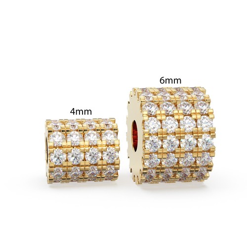 Row french pavé round wheel - 4,