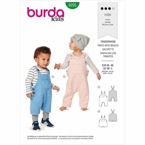 Burda kids 9295 dungarees - kids,