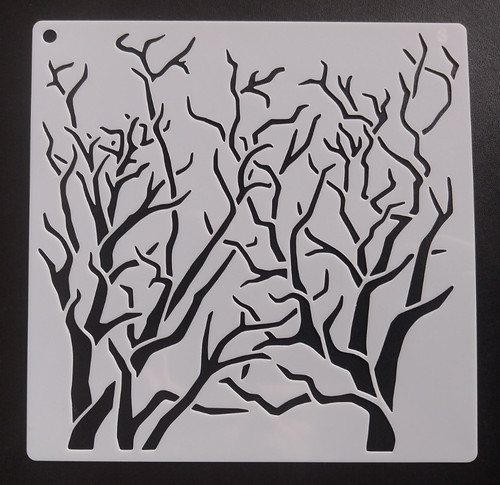 Trees stencil 13cm - trees, x