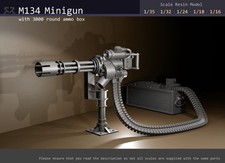 M134 Minigun on fixed mount - 1/35, 1/32, 1/24, 1/18, 1/16 resin model