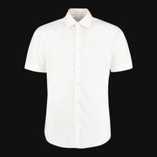 Mens Short Sleeve Shirt Oxford Easy Iron Classic Formal Workwear Smart 14-19H