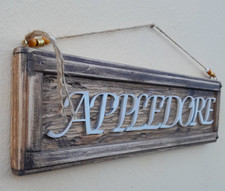 Wall sign wooden - sign, appledore
