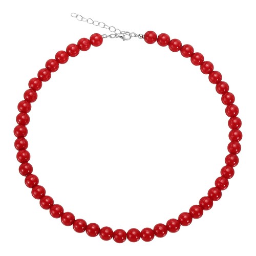 Round imitation chokers - round, pearl