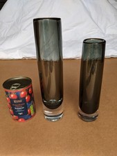 Sven Palmqvist 1960 sommerso grey art glass vase Orrefors PU 3591/11 Mid century