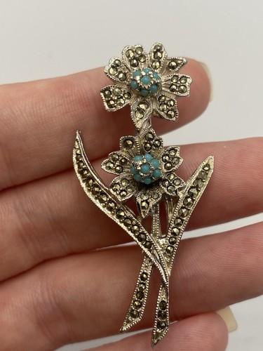 Hollywood marcasite flower - hollywood,