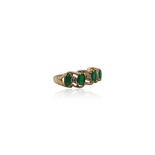 Twisted Emerald And Diamond