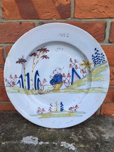Rare english delft charger - english,
