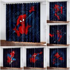 Marvel Spiderman 3D Thick Blackout Bedroom Curtains Thermal Ring Top Eyelet Gift