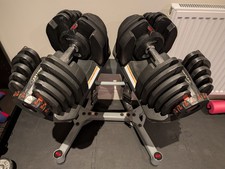 Bowflex Adjustable Dumbbells | 10-90lbs | With Bowflex Grey Stand
