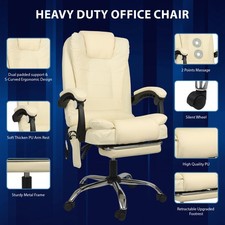 Executive Desk Chair 2Point Massage High Back Office Chair Swivel Computer Chair