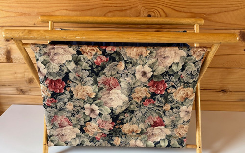 Vintage wood floral fabric - vintage,