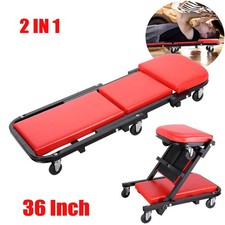 2 in 1 Mechanics Padded Creeper Trolley Seat Car Garage Laying Board Workshop UK