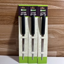 3 x d.rect Office Letter Opener - plastic handle - total length: 195mm 