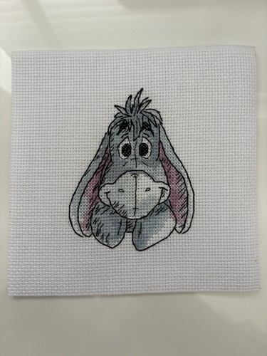 Handmade cross stitch eeyore - handmade,