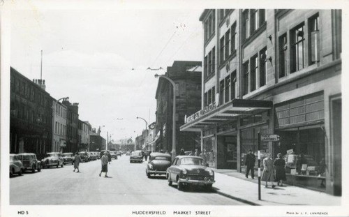 Real photo postcard - photo, market