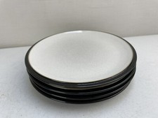 4 Denby  `EVERYDAY BLACK PEPPER` Starter Dessert Plates - 22.8 cm Ex Cond