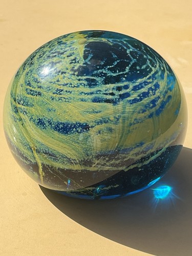 Mdina glass paperweight large - mdina,