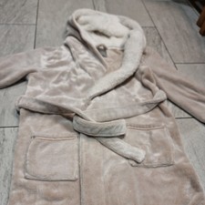 New Look Long Length Fluffy Dressing Gown Robe Size 8