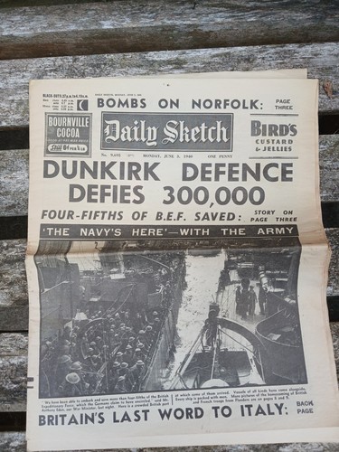 Daily sketch newspaper - newspaper, 1940