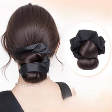 Synthetic Bun Head Wig with Hair Tie Wig Hair Clip  Hair Accessories