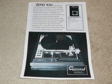 Garrard Zero 100 Turntable Ad