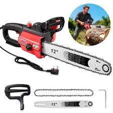 Chainsaw 1500W Corded Electric 30cm Bar 12" Large Handheld Chain Saw Wood Cutter