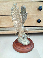 Eagle on Wooden Base Plinth