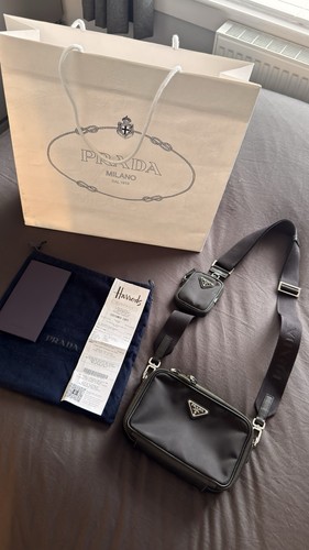 Prada black nylon crossbody - re-nylon,