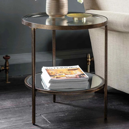 Modern thurlow side table gold - modern,