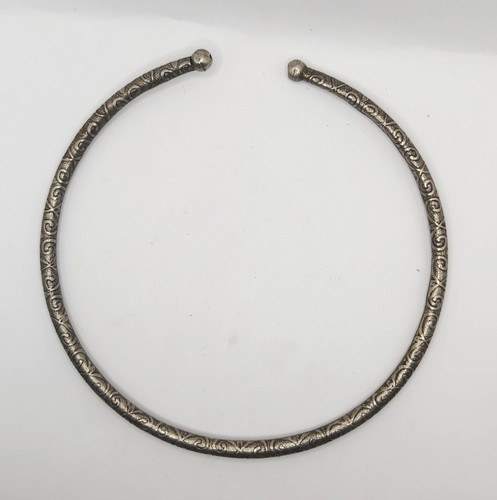 Vintage silver color torc - silver,
