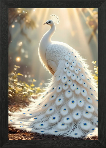 Elegant white peacock - elegant,