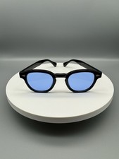 Moscot Style Black Blue Lenses