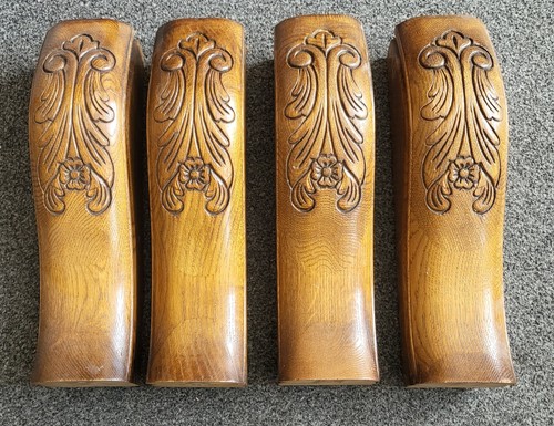 Vintage oak hand carved - 4,