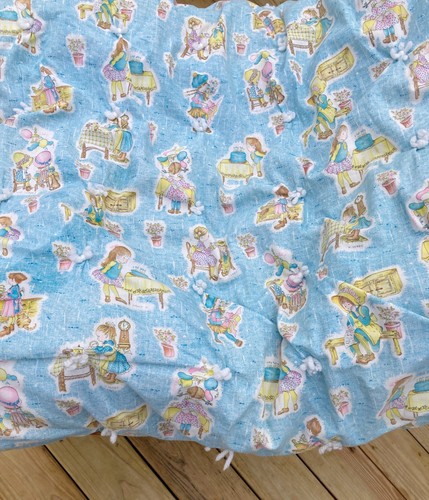 Vtg fabric blue - vtg, holly