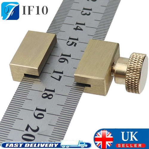 Brass scribe steel ruler stops - scribe,