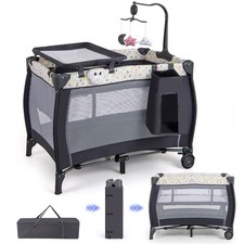 3 in 1 Baby Play Center with Diaper Changer Mattress Toys Music Box Color