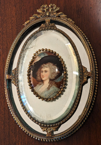 Antique french hand - french, hand-painted