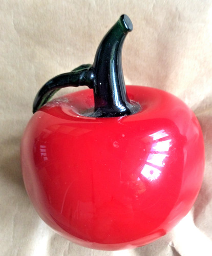 Vintage red fruit hand - , blown